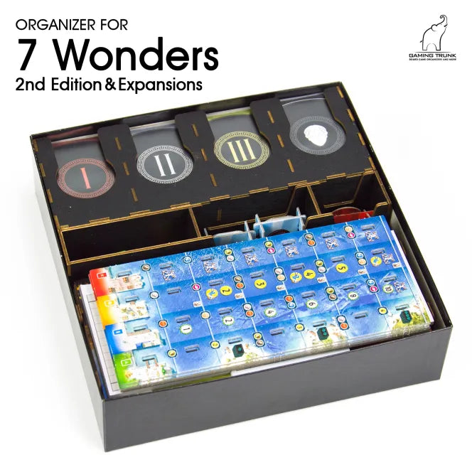 Gaming Trunk - Wonderment Organizer 2nd Edition for 7 Wonders (Second Edition) (Natural)